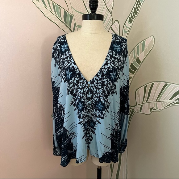 Free People Floral Print Blouse - Picture 4 of 9